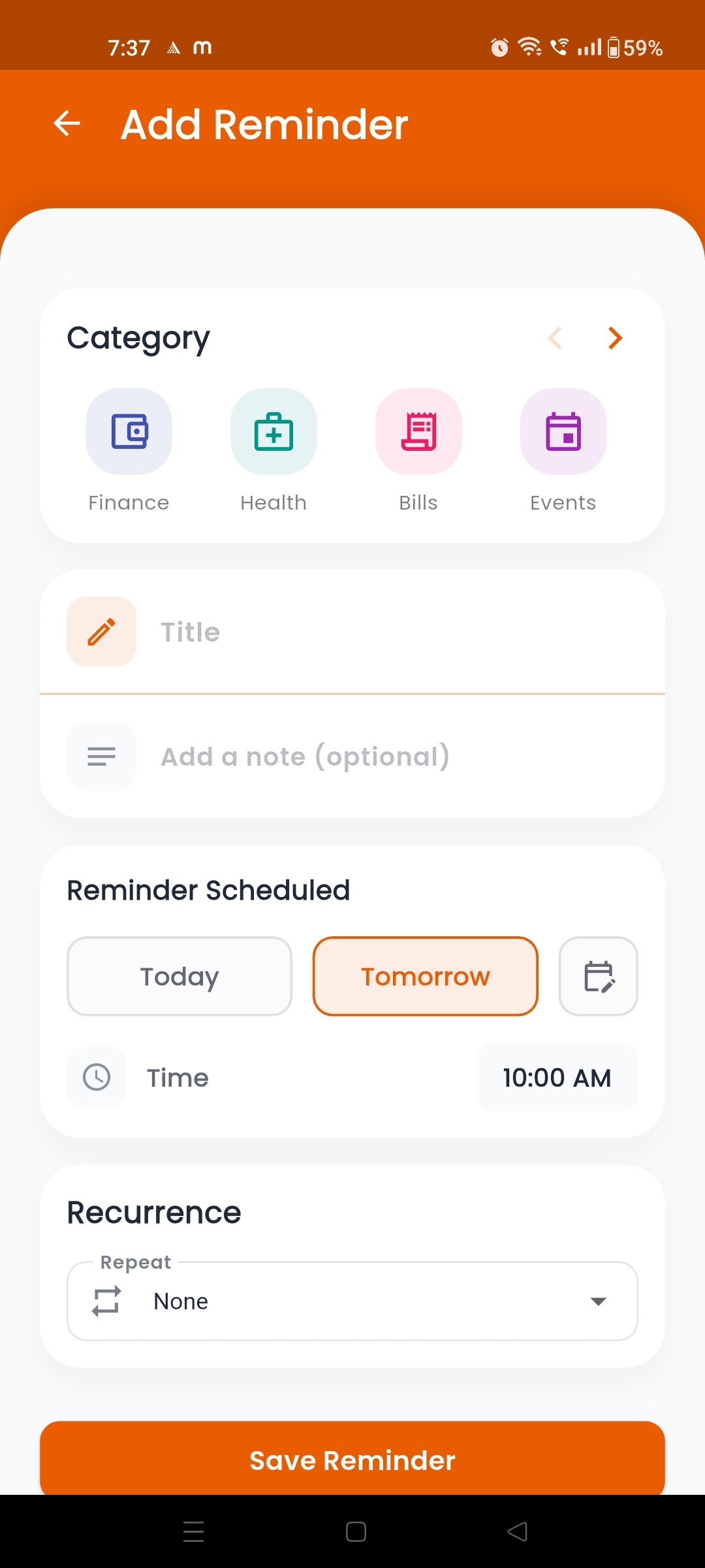 Add Reminder